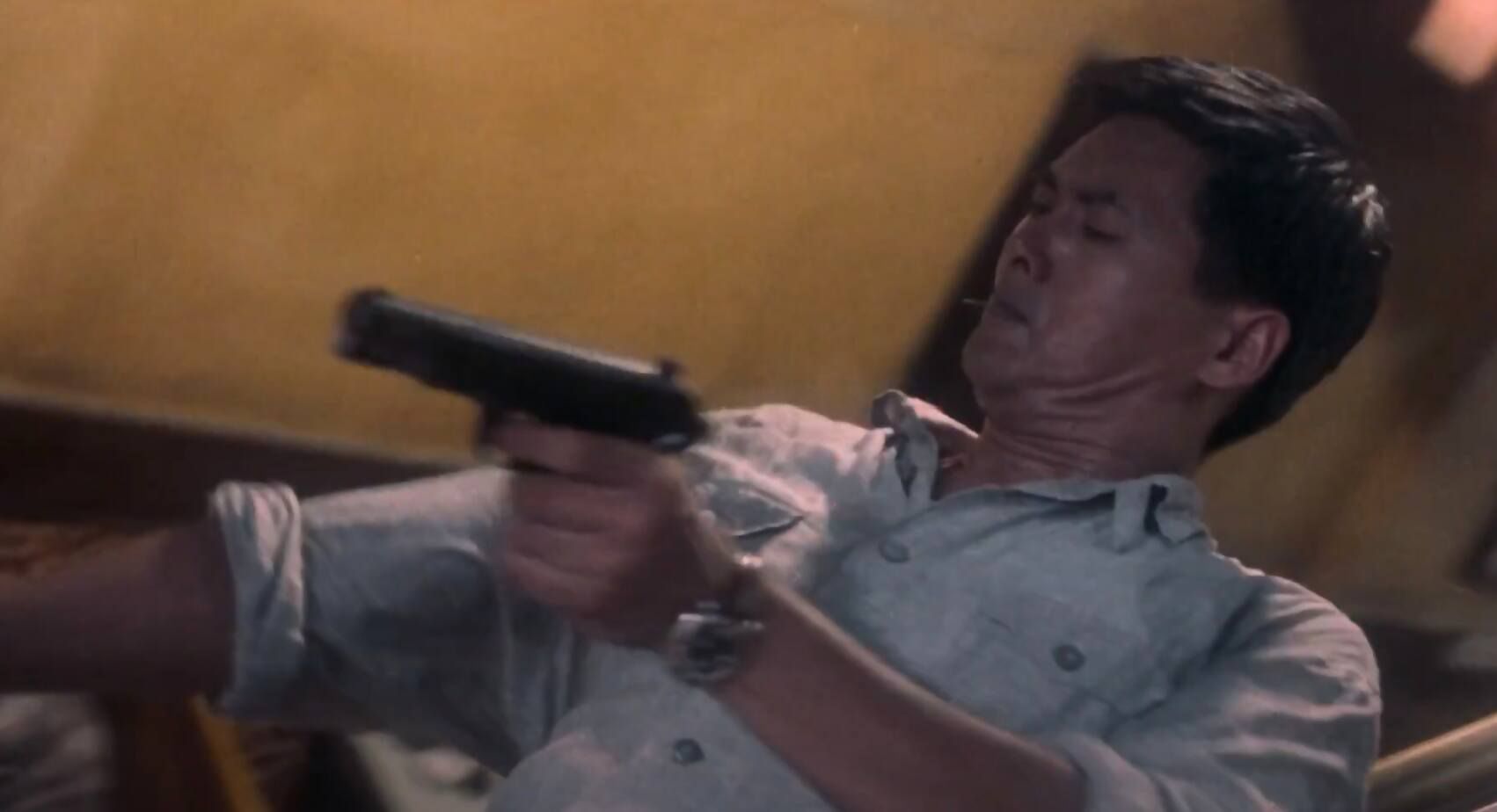 Chow Yun-fat in Hard Boiled, directed by John Woo
