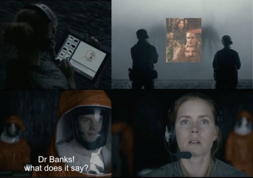 You have my sword, and my bow, and MY axe!.....Dr Banks! What does the heptapod say?.... Offer weapon.