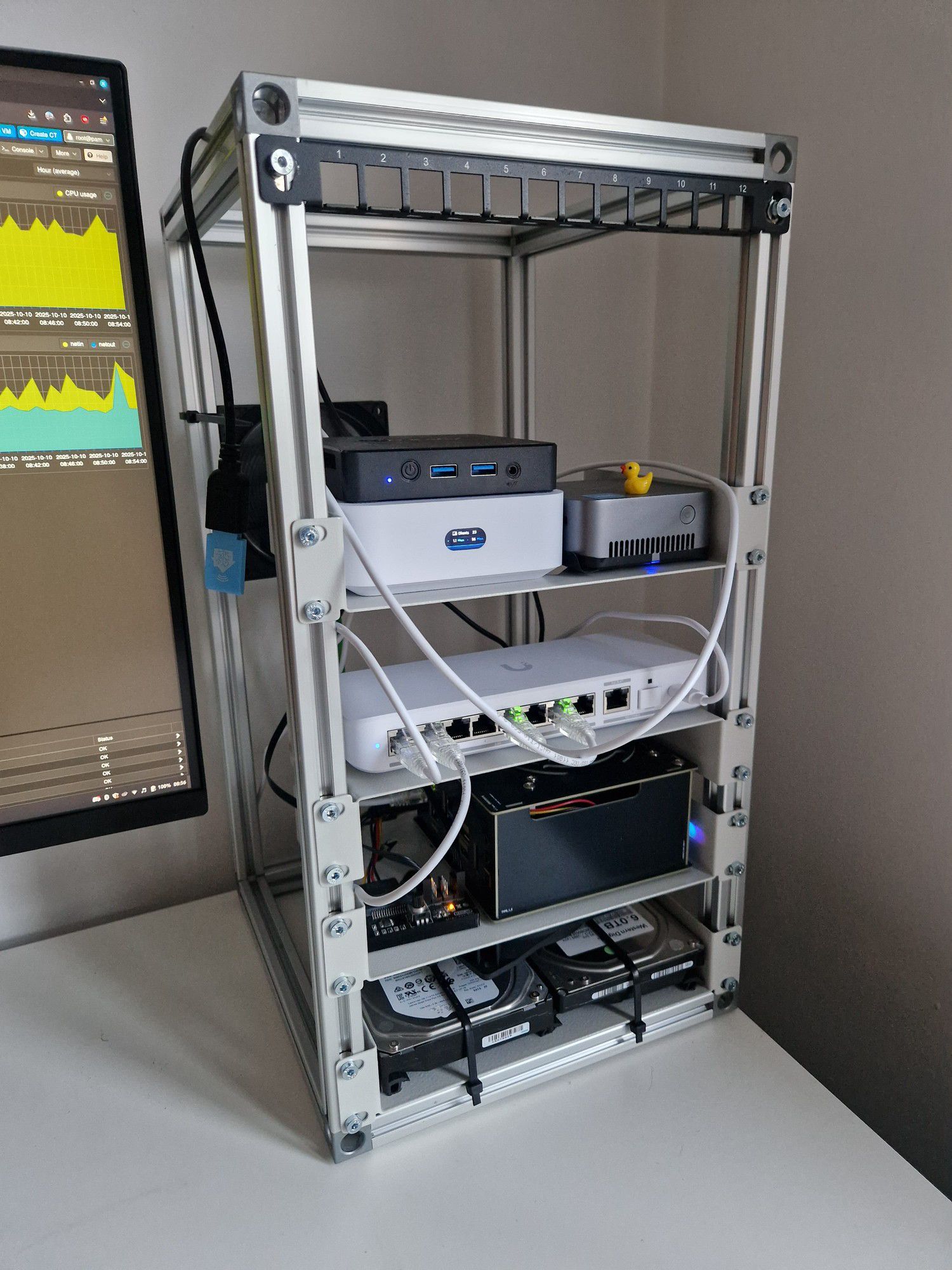 Update on my Home-Lab now featuring a fully custom built 10" Aluminumm rack Update on my Home-Lab now featuring a fully custom built 10" Aluminumm rack