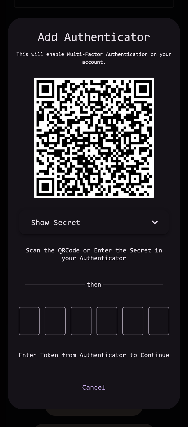 MFA Adding Authenticator MFA Adding Authenticator