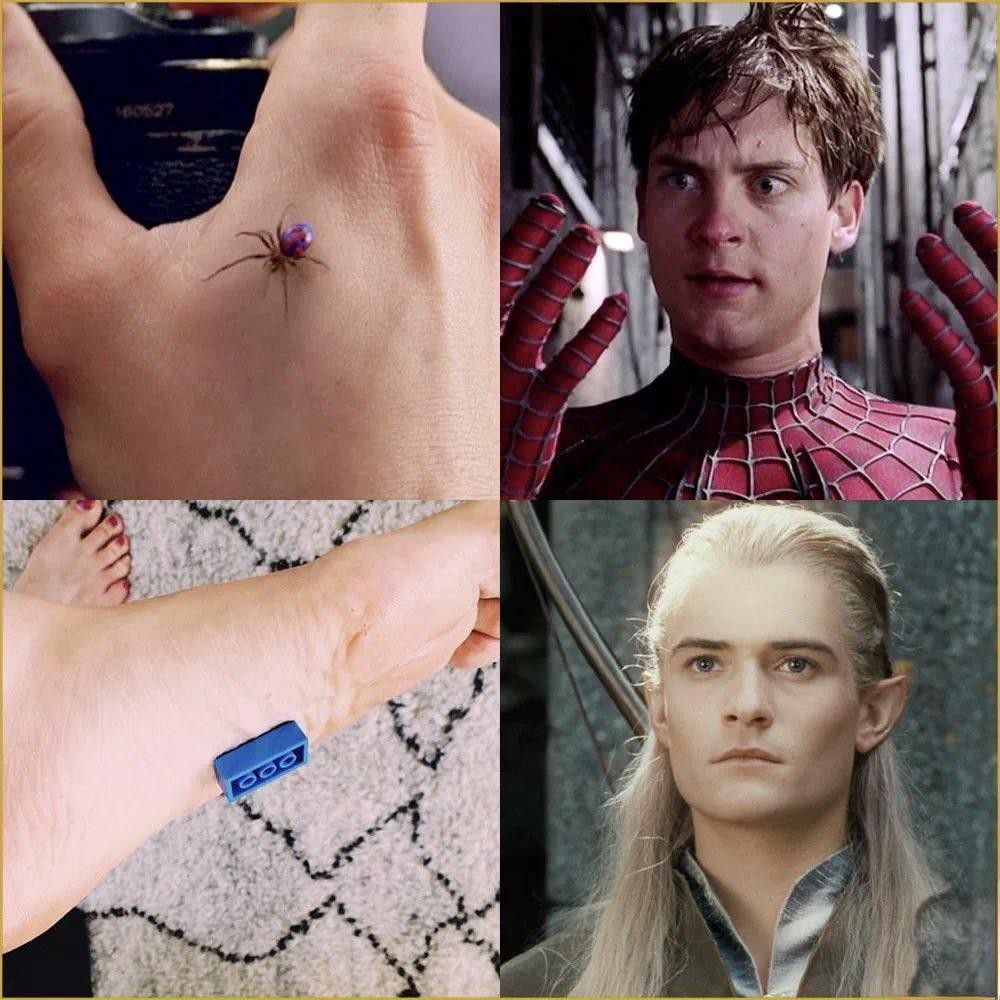 Spider bite creates Spider-Man.Stepping on a Lego brick creates Legolas.